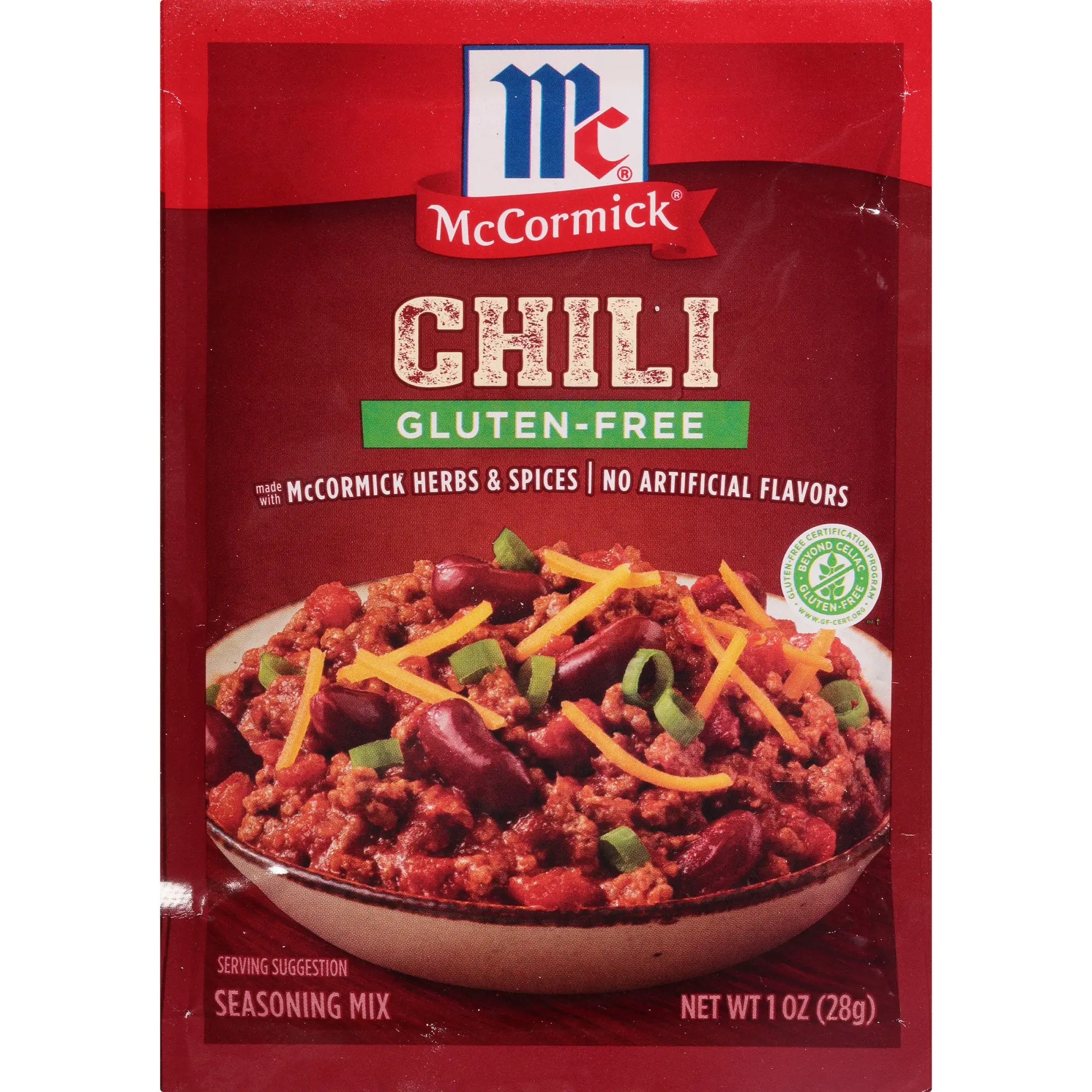 McCormick Chili Seasoning Mix, Gluten Free, 1 oz Pouch ...