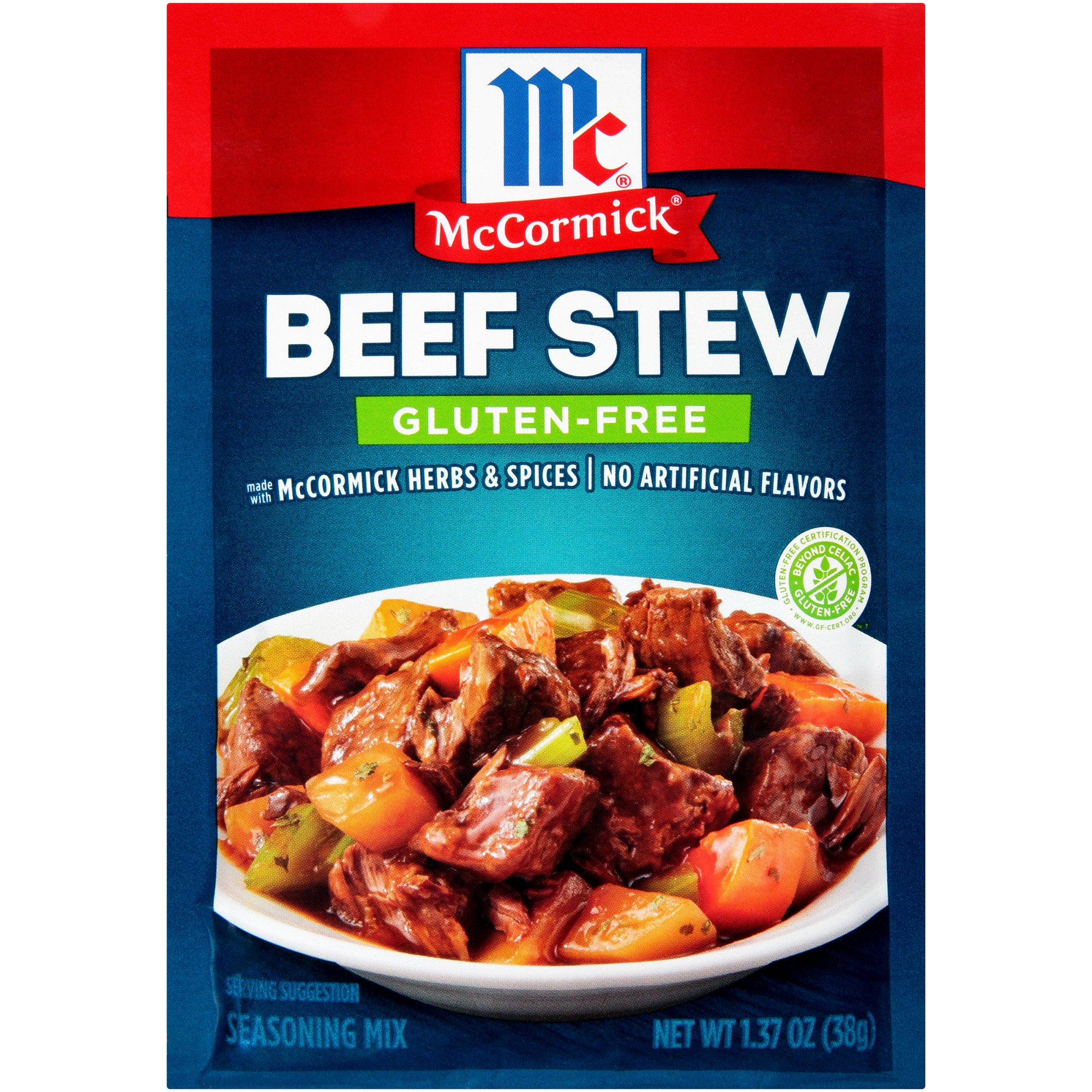 McCormick Gluten Free Beef Stew Seasoning Mix, 1.37 oz ...