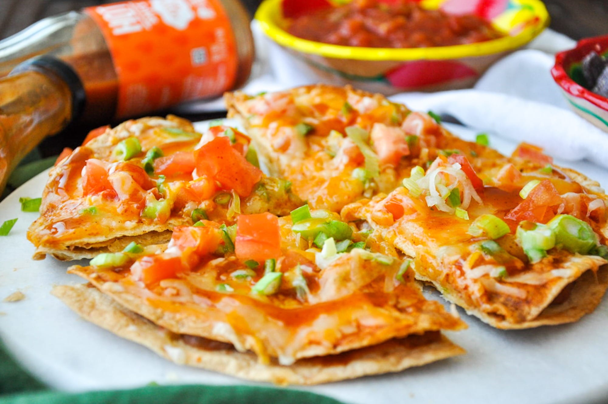 Mexican Tortilla Pizza Taco Bell (vegetarian, 10 ingredients, gluten ...