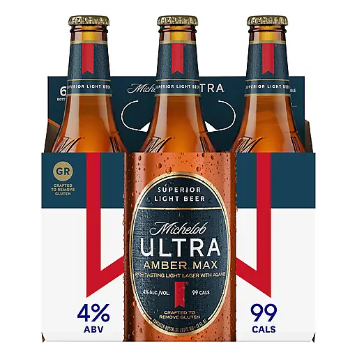 Michelob Ultra Superior Light Beer Amber Max Beer 6 ea