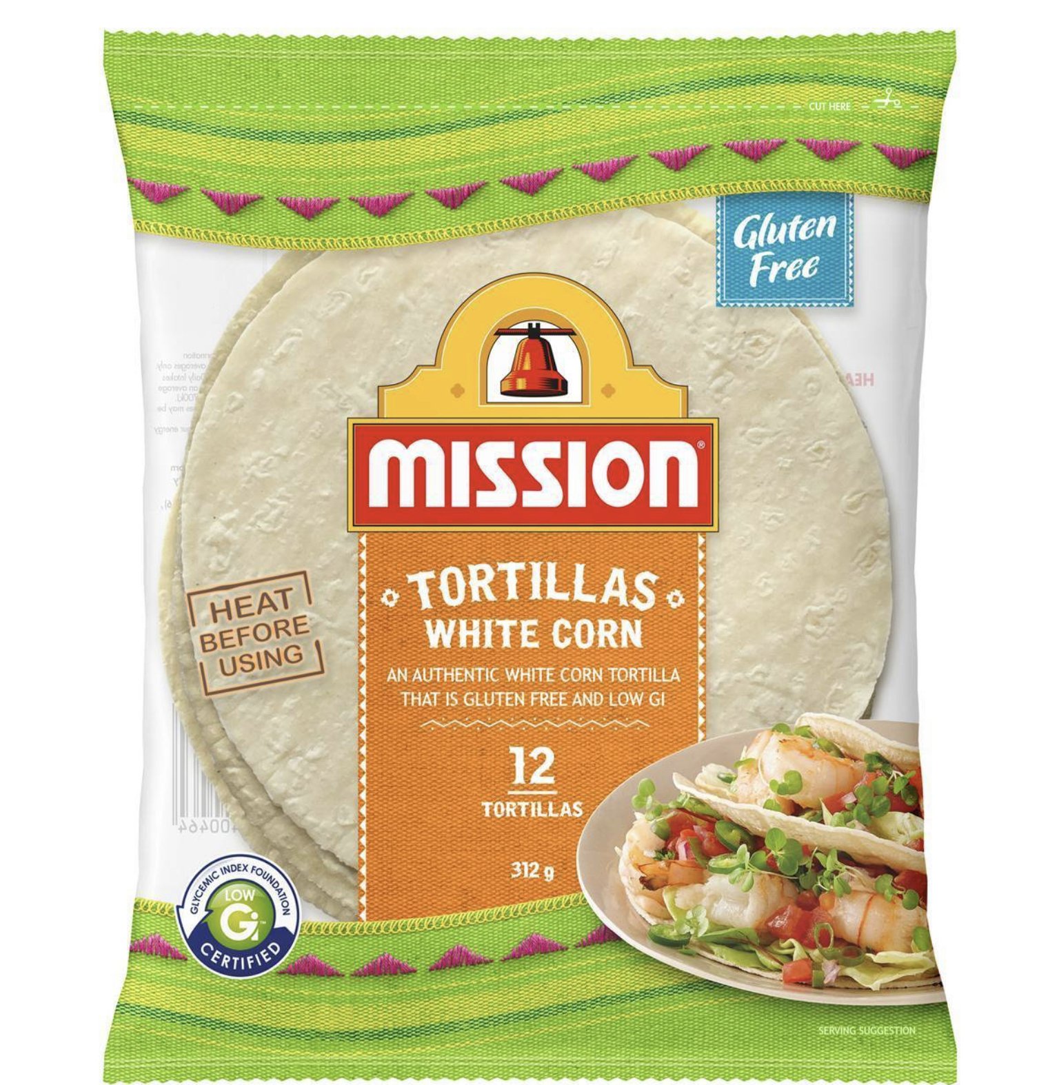 Mission White Corn Tortillas (12 Small) 312g