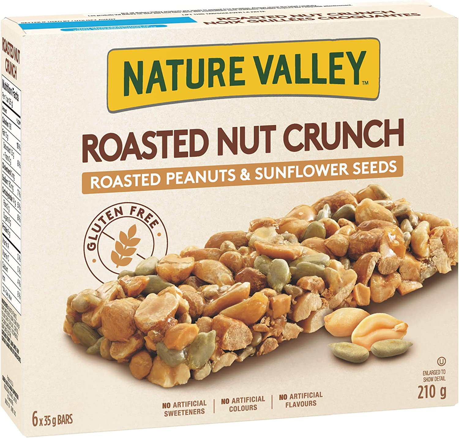 NATURE VALLEY Gluten Free Roasted Nut Crunch Bar, 6