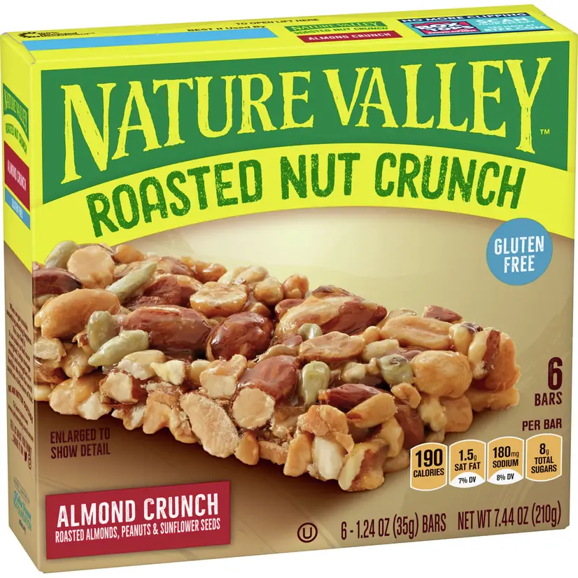 Nature Valley Roasted Nut Almond Crunch Bars, Gluten Free ...
