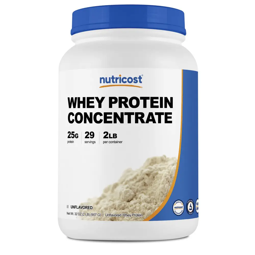 Nutricost Whey Protein Concentrate (Unflavored) 2LBS