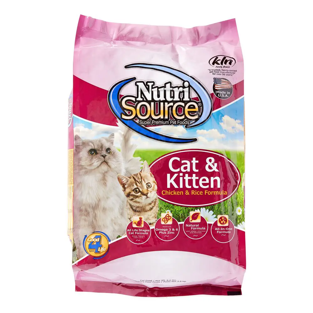 NutriSource Cat &  Kitten Chicken &  Rice Dry Cat Food, 6.6 lb