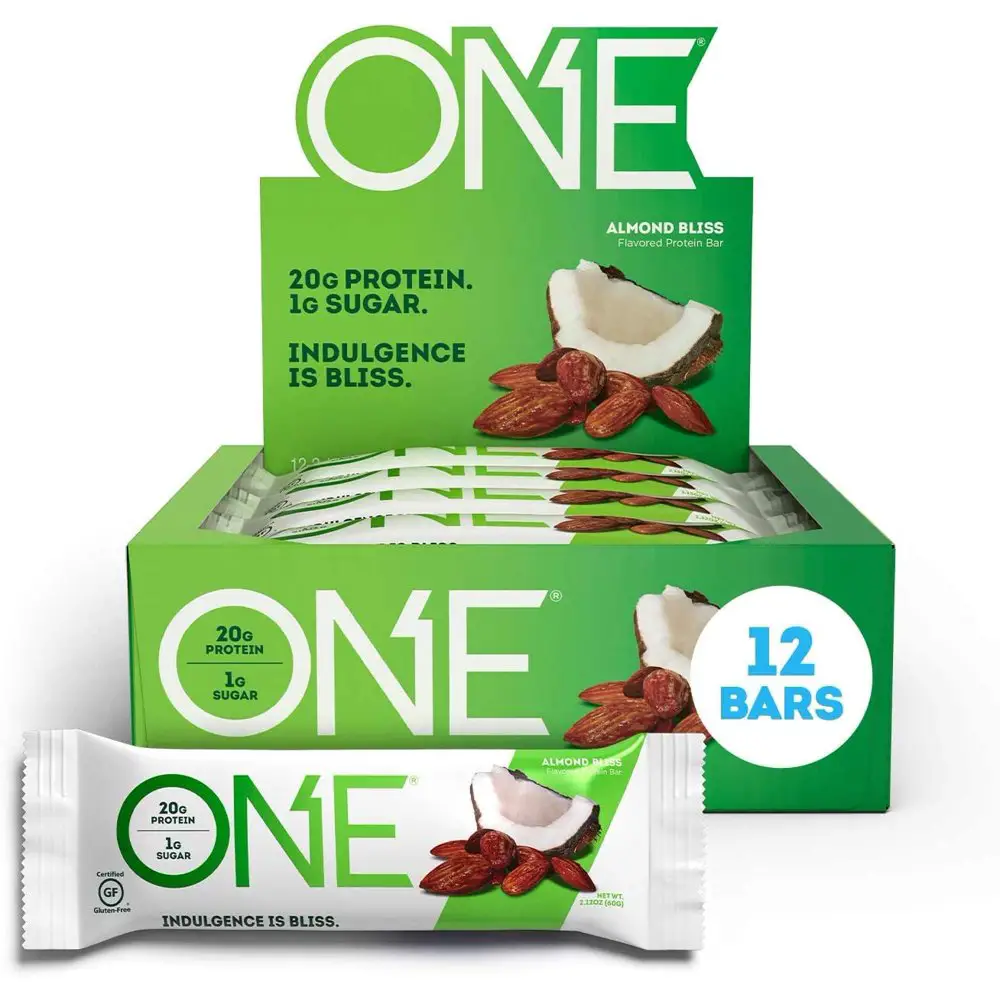 ONE Protein Bars, Almond Bliss, Gluten Free Protein Bars with 20g ...