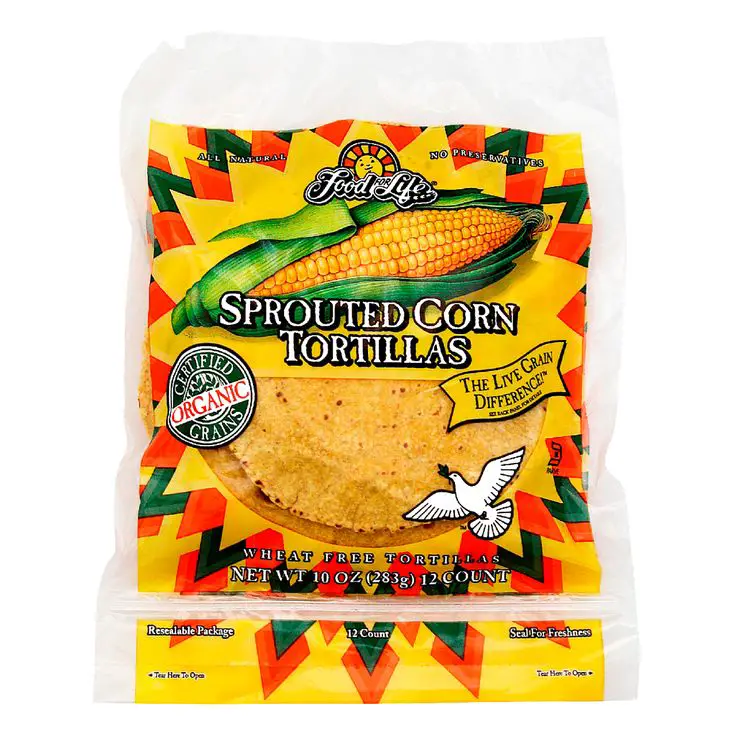Organic Sprouted Whole Corn Tortillas 320g