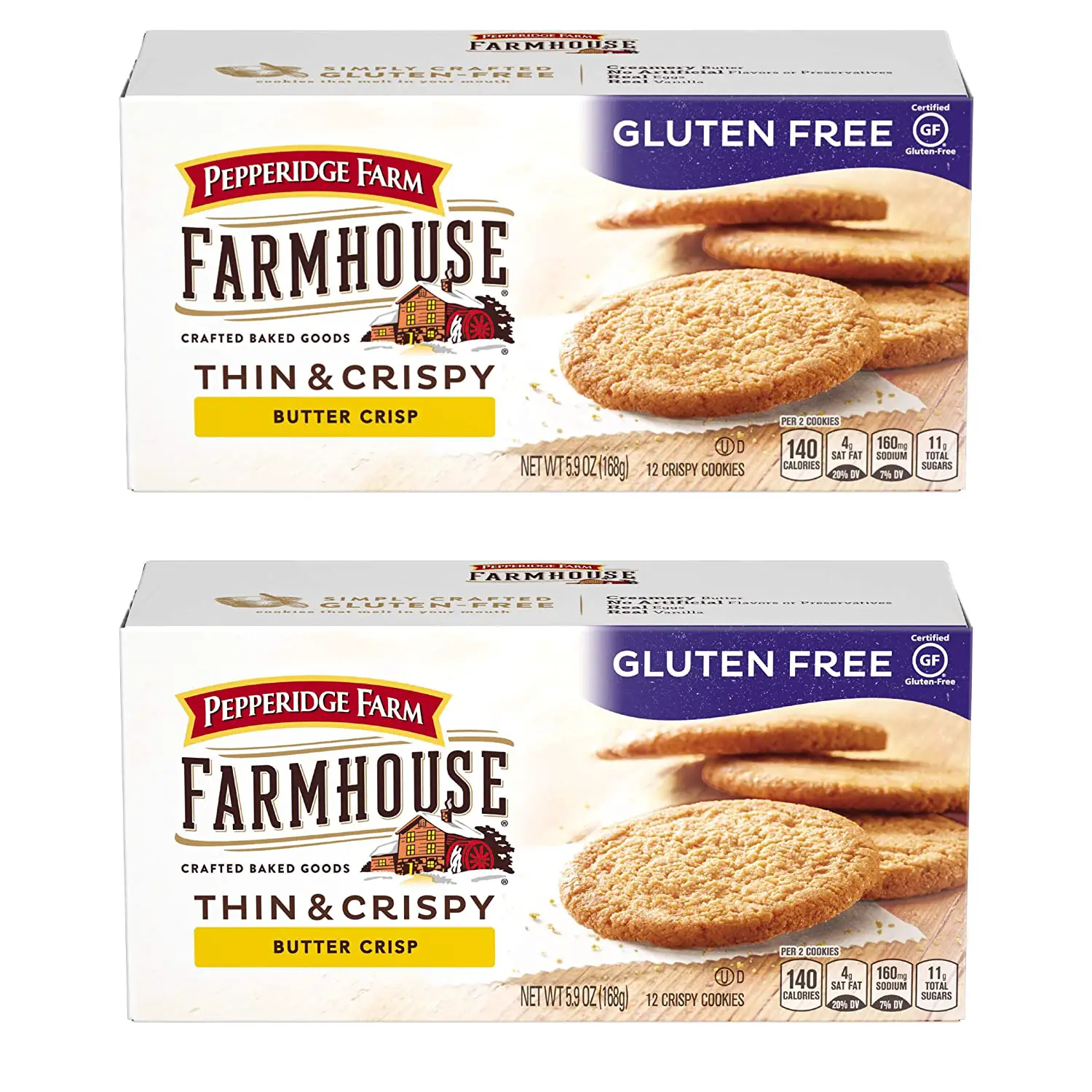Pepperidge Farm Gluten Free Farmhouse Butter Crisp Cookies (Box of 2 ...