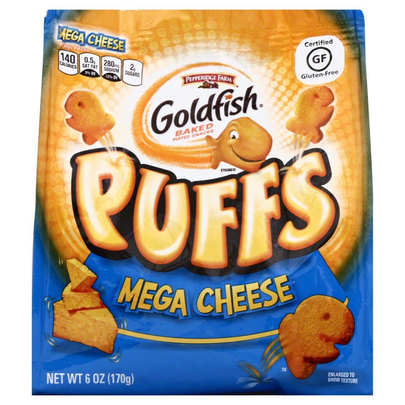 Pepperidge Farm Goldfish Puffs, Mega Cheese Gluten Free ...