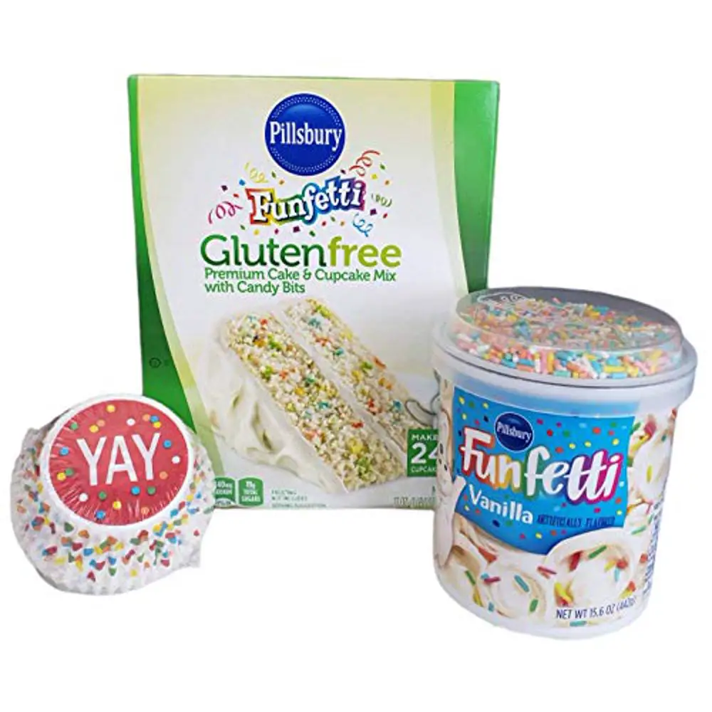 Pillsbury Funfetti Gluten Free Cake Mix (17Oz) And Pillsbury Funfetti ...