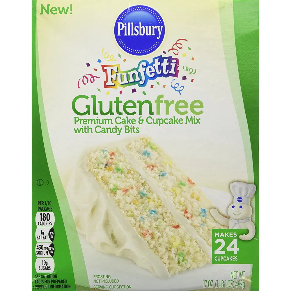 Pillsbury Funfetti Gluten Free Premium Cake &  Cupcake Mix with Candy ...