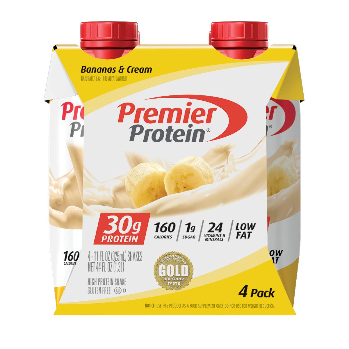 Premier Protein, 30g Shakes Bananas and Cream, 44 Fl Oz ...