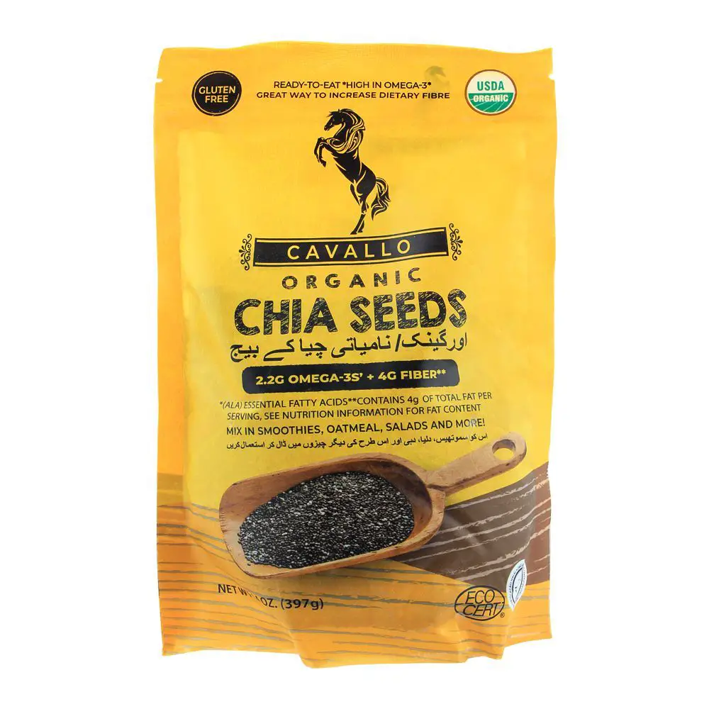 Purchase Cavallo Organic Chia Seeds, Gluten Free, 397g ...