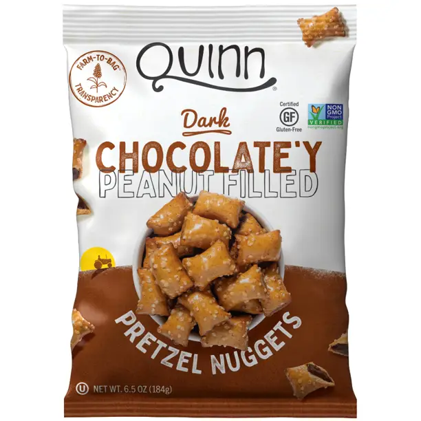 Quinn Gluten Free Peanut Butter &  Chocolate Filled Pretzel ...