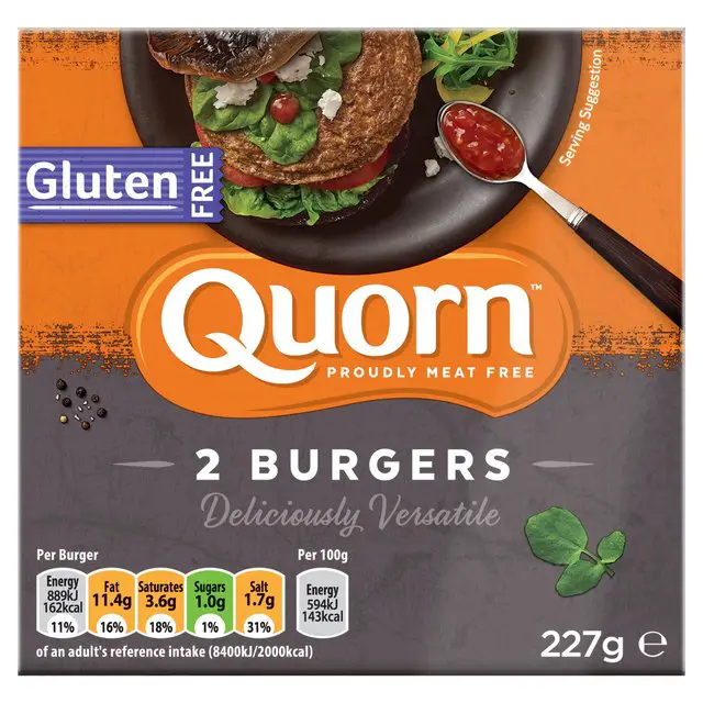 Quorn Meat Free, Gluten Free Quarter Pounders 227g from Ocado