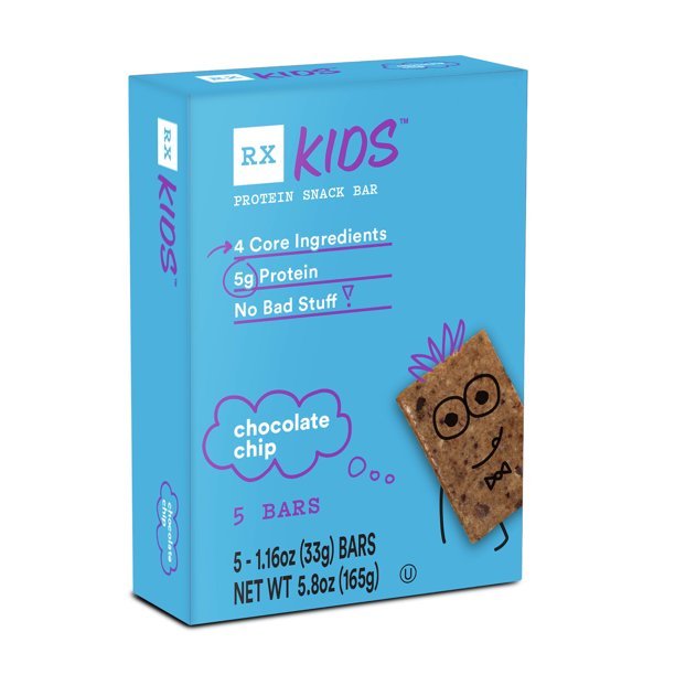 RX Kids Chocolate Chip Protein Bars, Gluten Free, 5 Ct ...