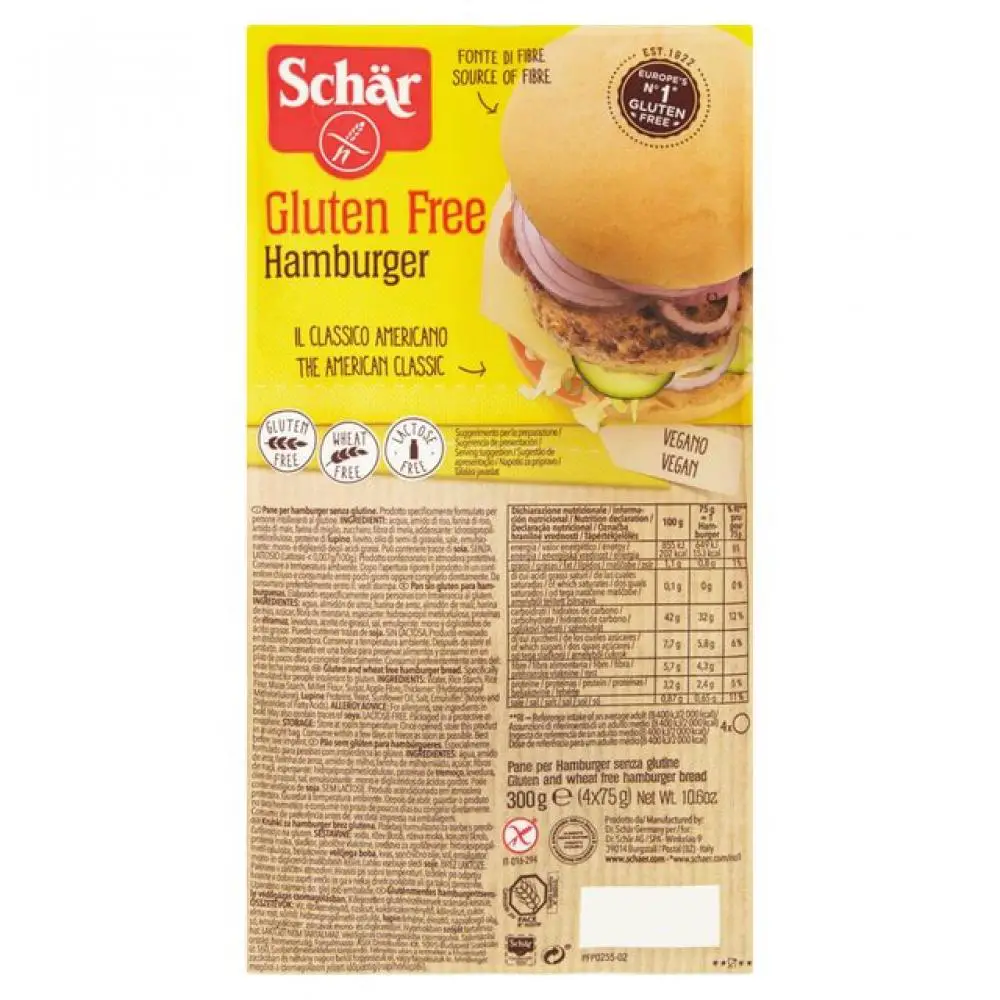 Schar Gluten Free Hamburger Buns 300g