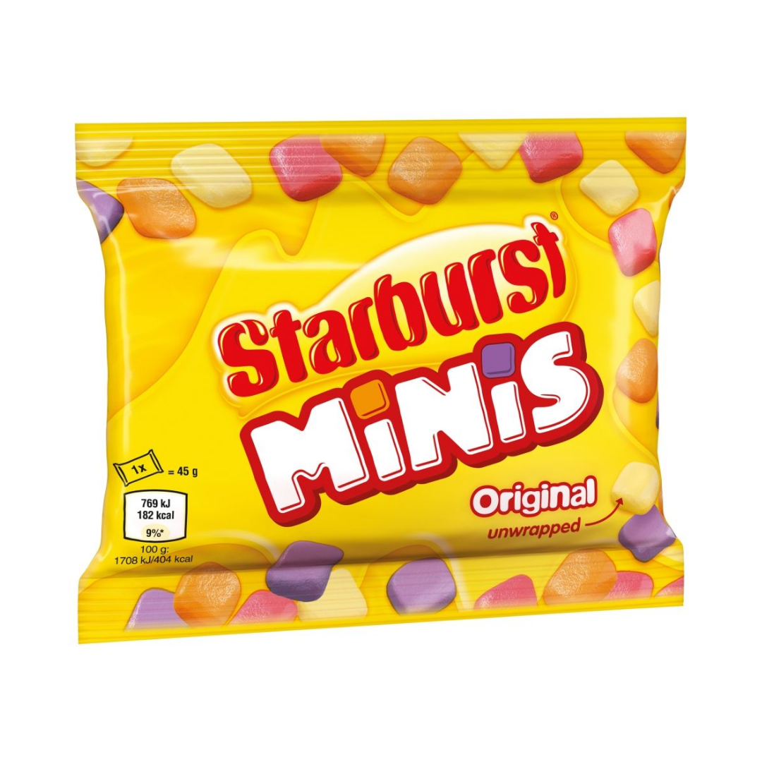 Starburst Minis Original Fruit Chews Bag 45g
