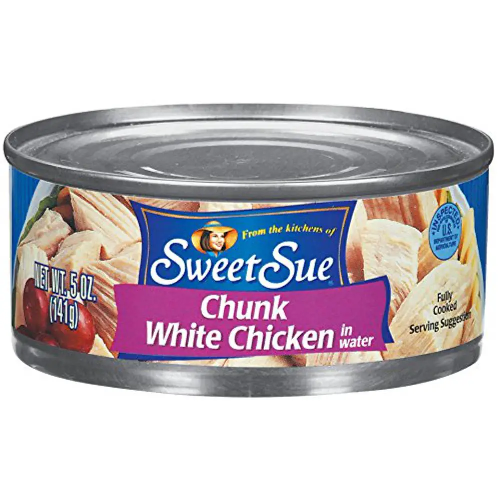 SWEET SUE Chunk White Chicken in Water, High Protein Food, Keto Food ...