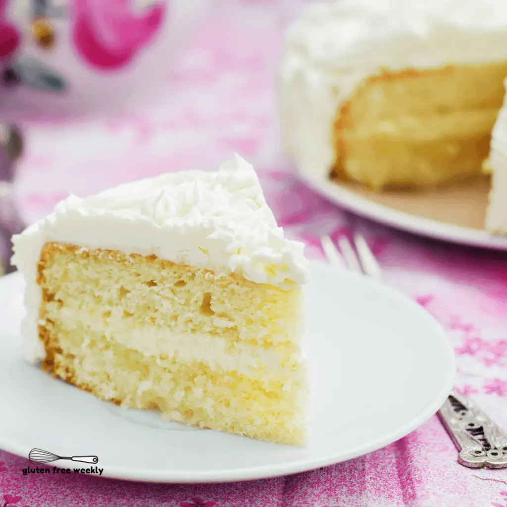 The BEST Gluten Free Moist Vanilla Cake Recipe