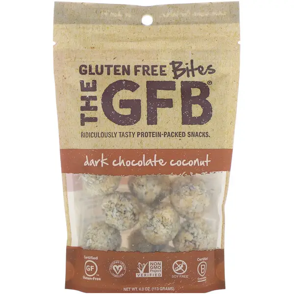 The GFB, Gluten Free Bites, Dark Chocolate Coconut, 4.0 oz (113 g)