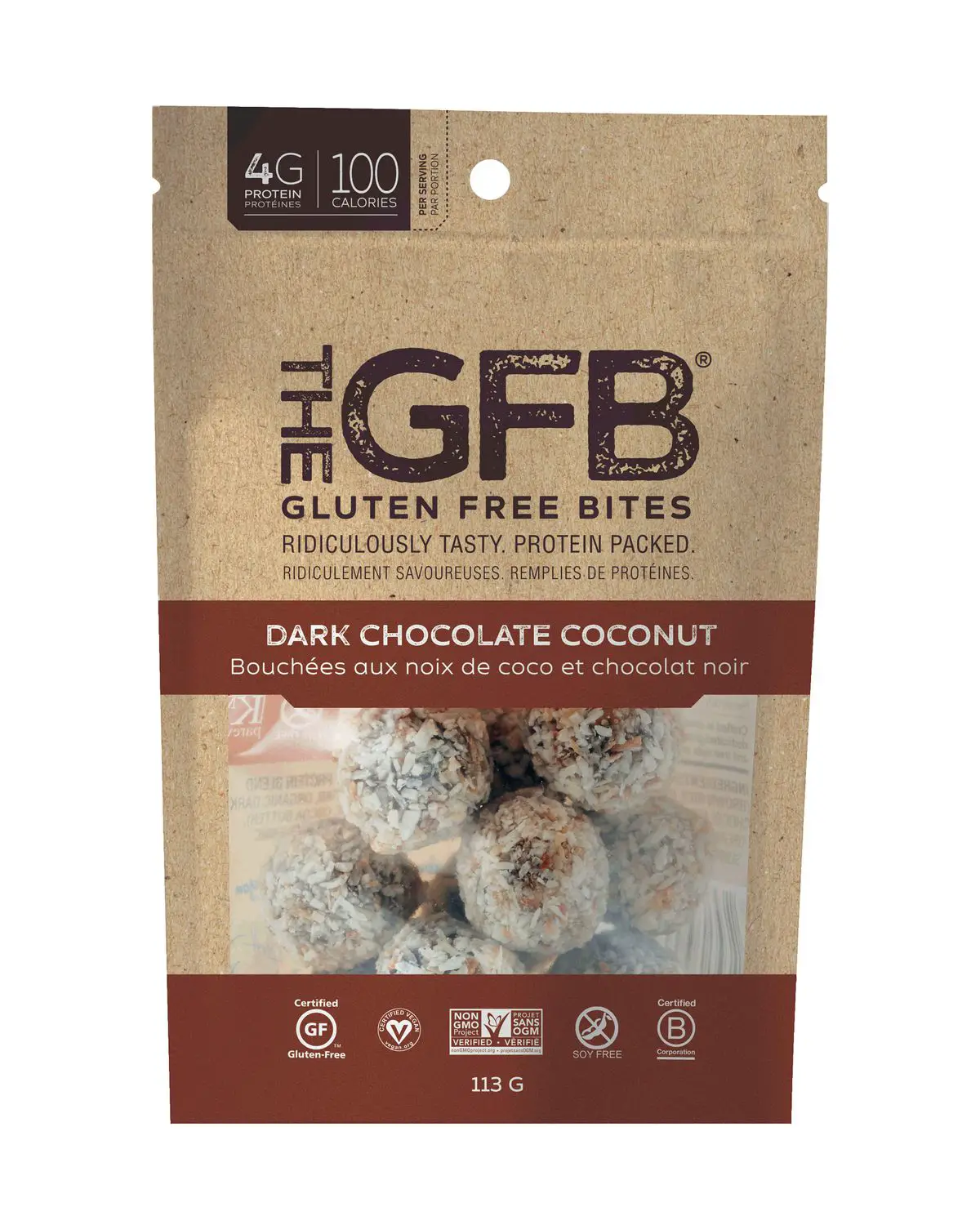 The GFB: Gluten Free Bites  Dark Chocolate Coconut