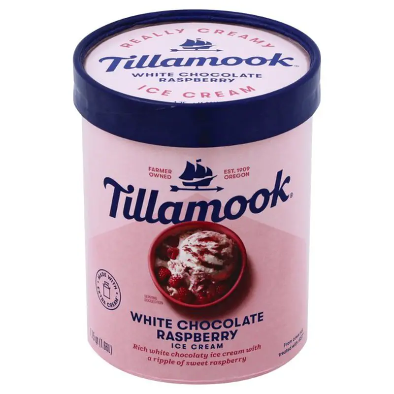 Tillamook White Chocolate Raspberry Ice Cream (56 oz)