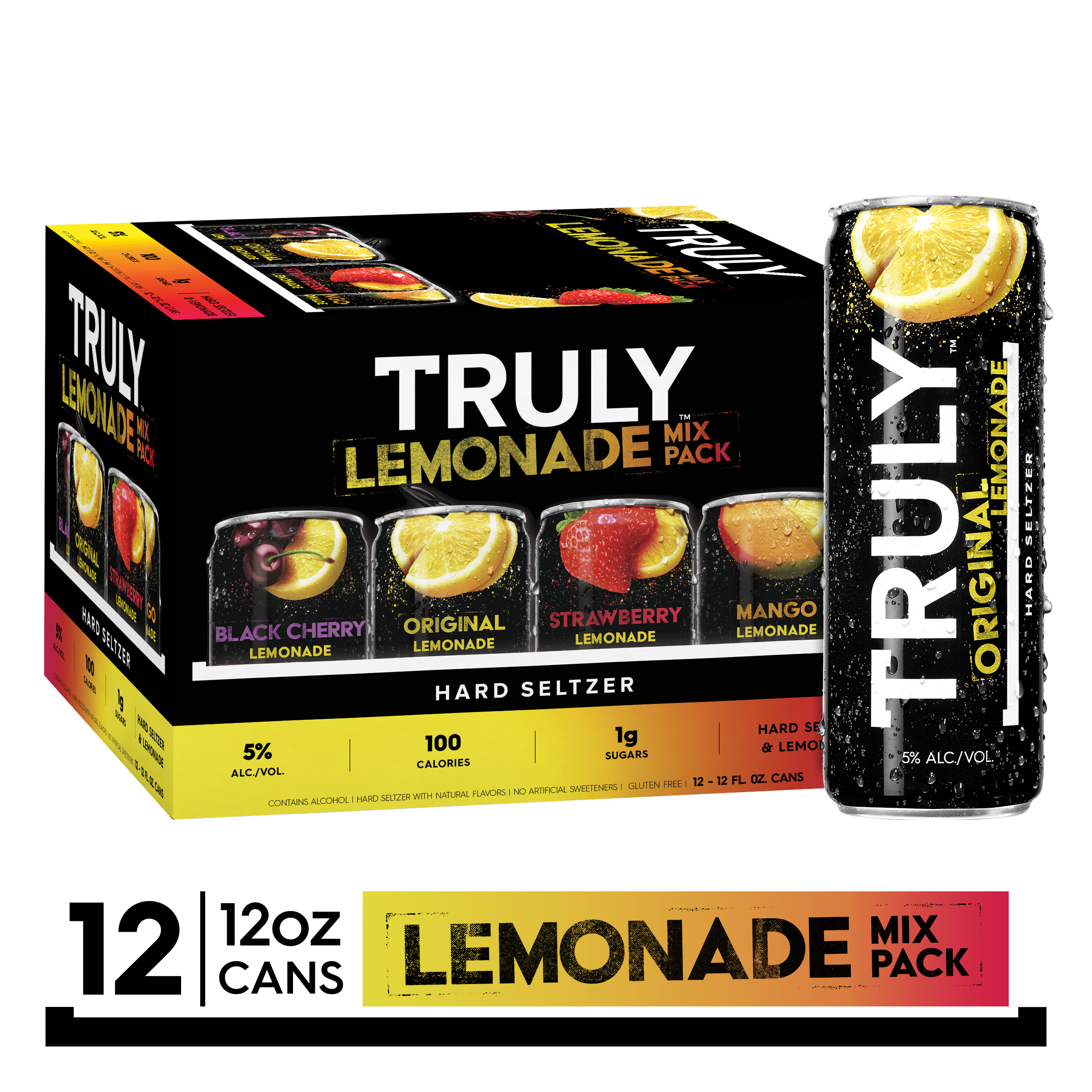 TRULY Lemonade Hard Seltzer Variety, 12 PACK, 12oz beer ...