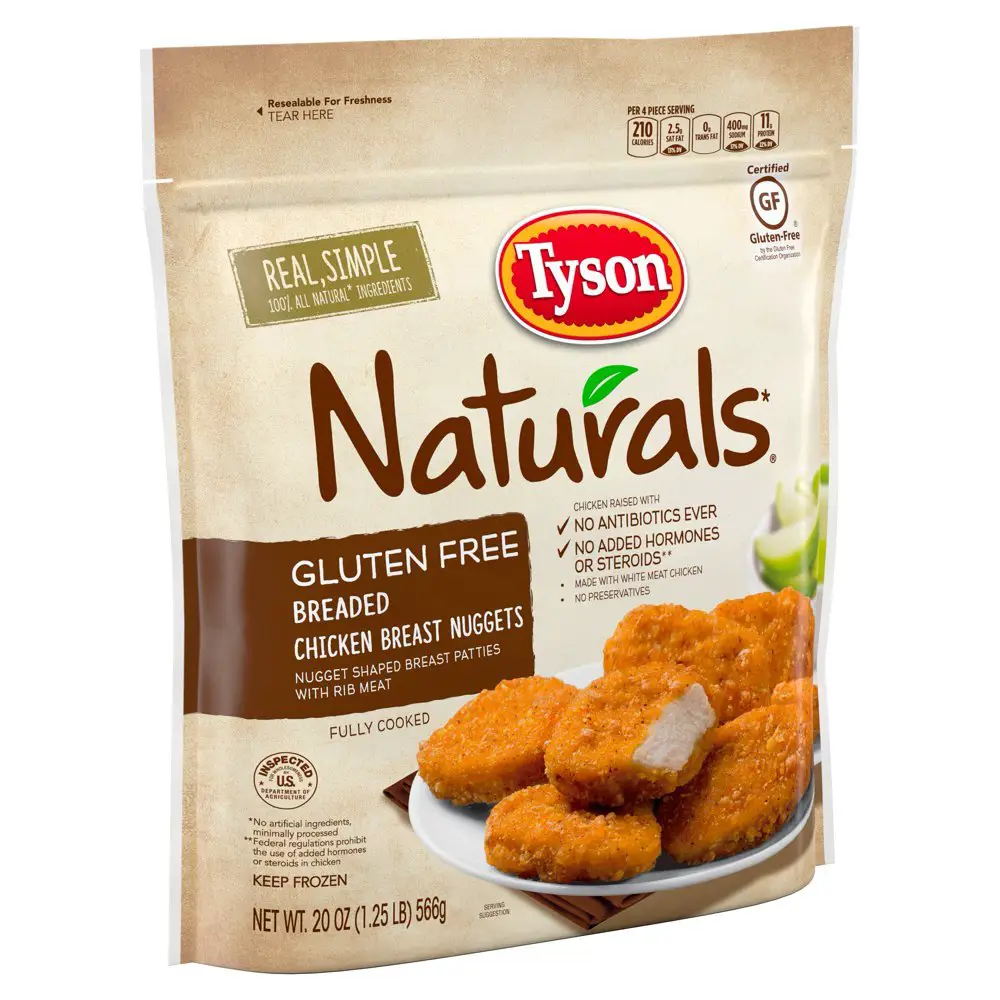 Tyson Naturals Gluten Free Breaded Chicken Breast Nuggets