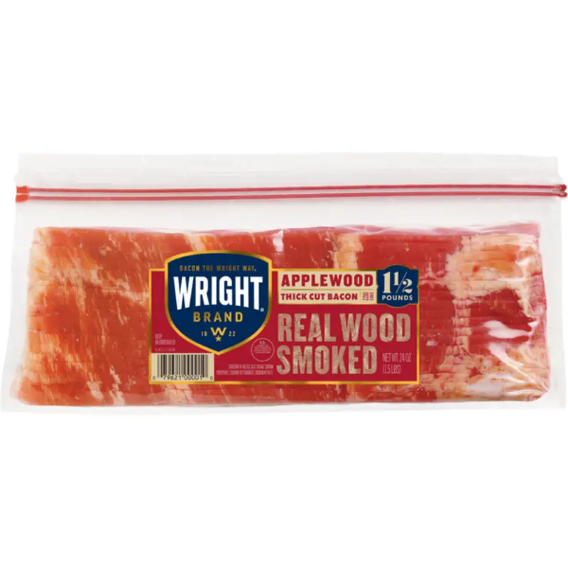 Wright Thick Sliced Applewood Smoked Bacon (24 oz)