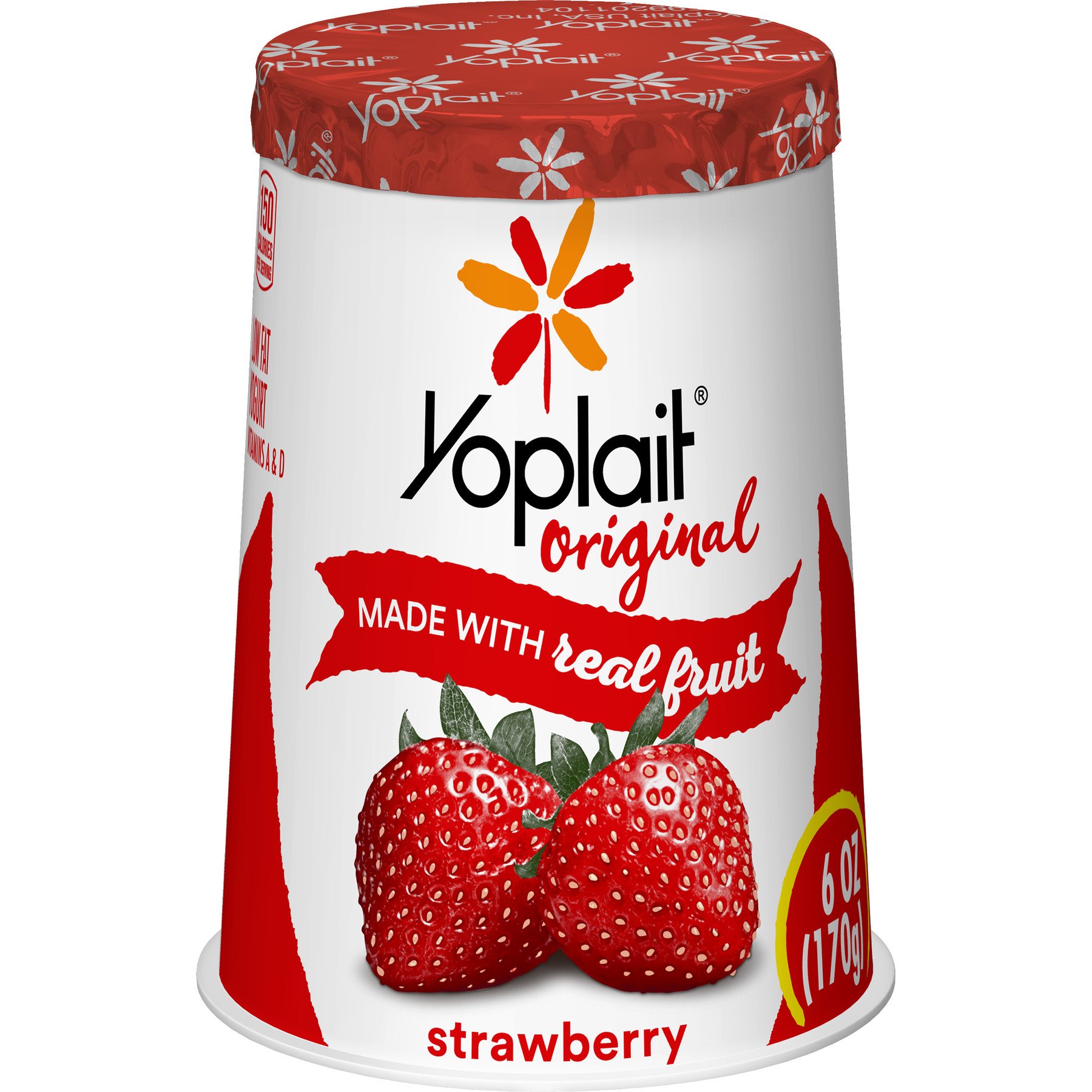Yoplait Original Yogurt, Strawberry, Gluten Free, 6 oz ...